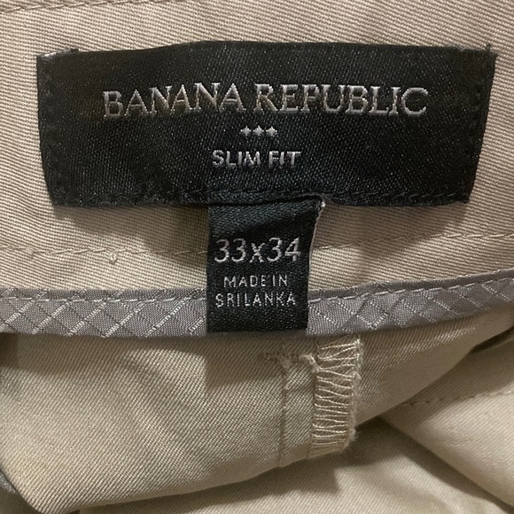 BANANA REPUBLIC CORE TEMP CHINO SLIM FIT Size 33/34 - Picture 4 of 7